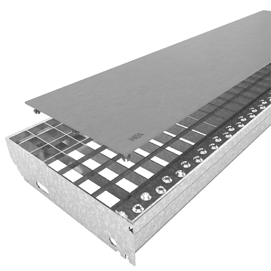 MEAFloor rough/smooth grating support approx. 800x200mm gray
